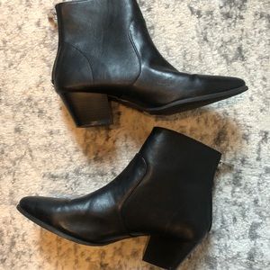 Black Leather Booties